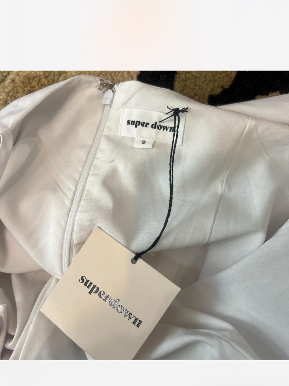 Superdown Pia Ruched Ruffle Dress White - Picture 5 of 6